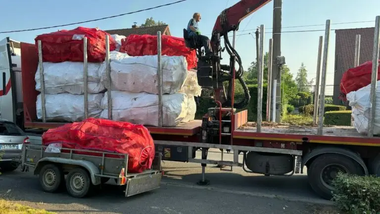 Levering van brandhout in big bags