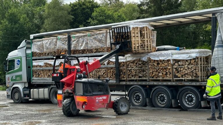 palletwagen voor brandhout