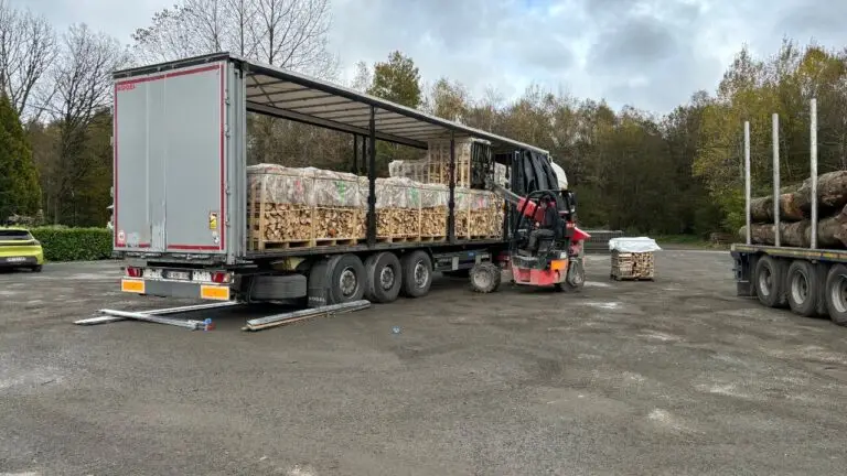 1,65m³ pallets van 30cm houtblokken